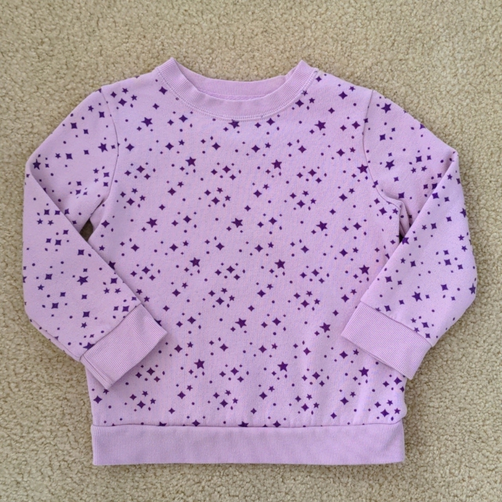 Kids Lavender Starry Sweatshirt (XS/4/5)